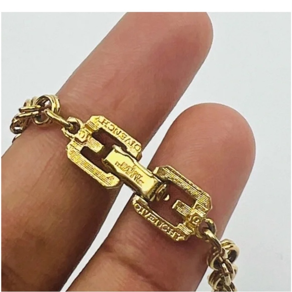 Givenchy Gold Chain Necklace with Geometric Links - Picture 5 of 6